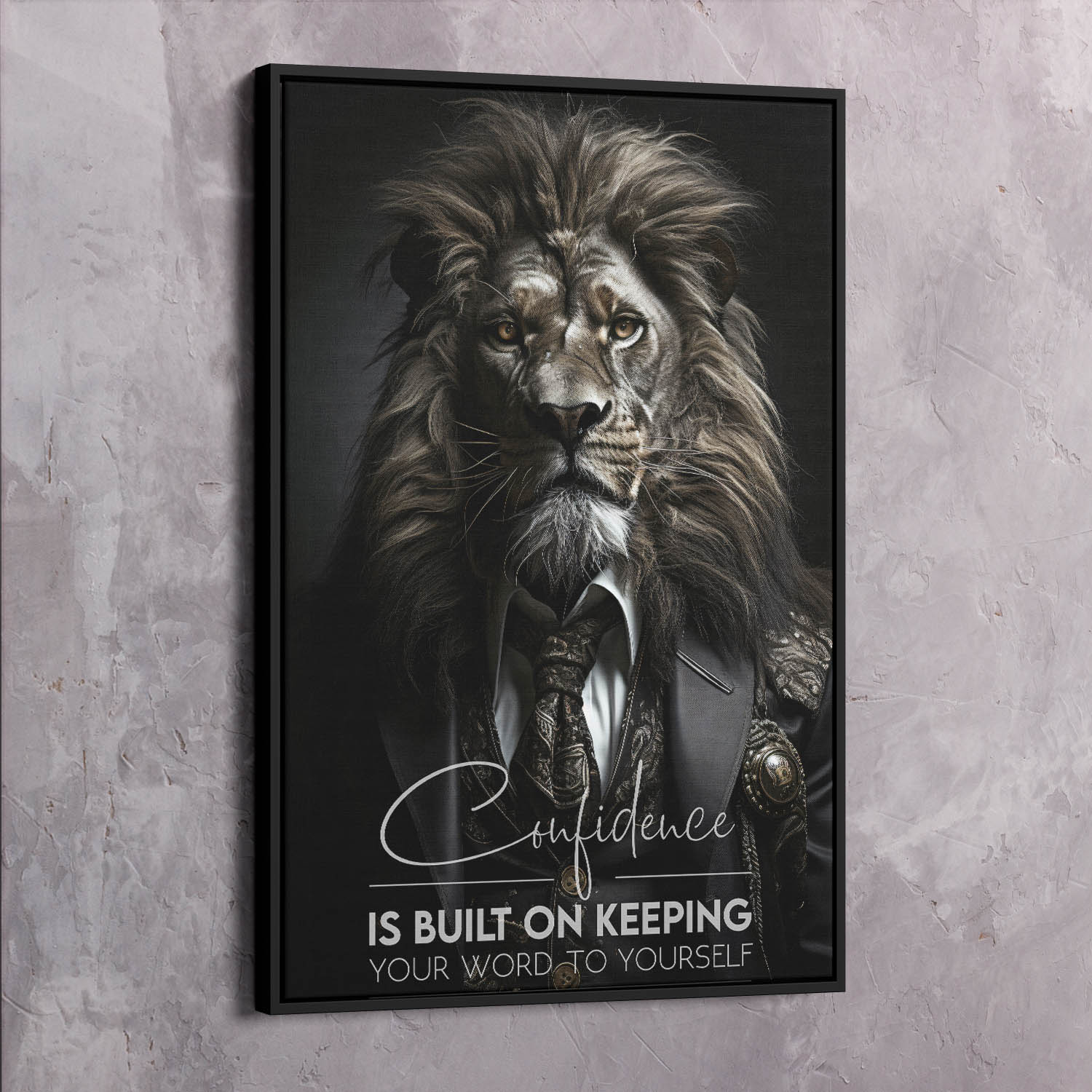 Confidence is Built on Keeping Your Word to Yourself Wall Art | Inspirational Wall Art Motivational Wall Art Quotes Office Art | Impaktiv Exclusive Canvas Art Portrait