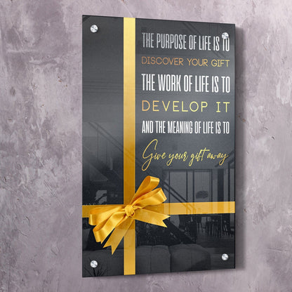 Discover Your Gift Wall Art | Inspirational Wall Art Motivational Wall Art Quotes Office Art | Impaktiv Exclusive Canvas Art Portrait