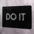 Dark canvas wall art with glitter-textured 'DO IT' text