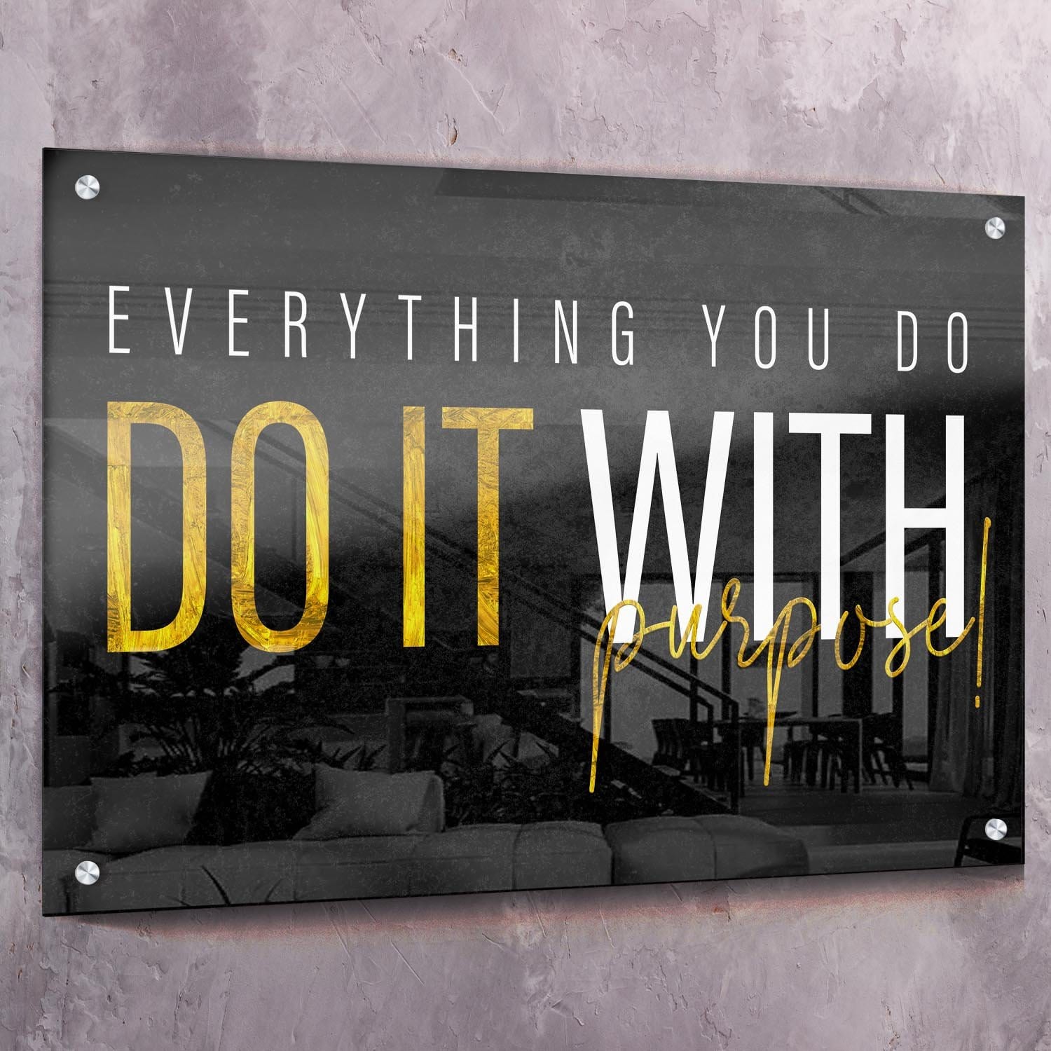Do it with Purpose Wall Art | Inspirational Wall Art Motivational Wall Art Quotes Office Art | Impaktiv Exclusive Canvas Art Landscape