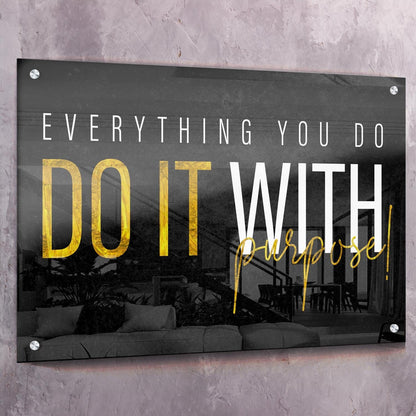 Do it with Purpose Wall Art | Inspirational Wall Art Motivational Wall Art Quotes Office Art | Impaktiv Exclusive Canvas Art Landscape