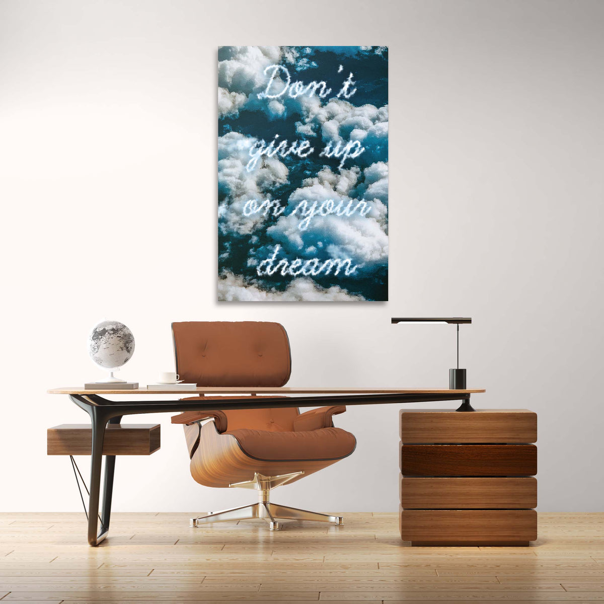 Don't Give Up On Your Dream Motivational Wall Art, alternate view by Impaktiv