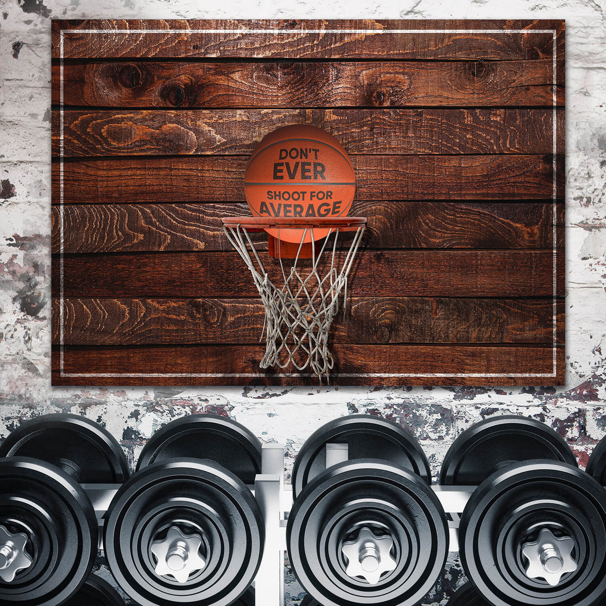 Don't Shoot for Average Motivational Wall Art, alternate view by Impaktiv