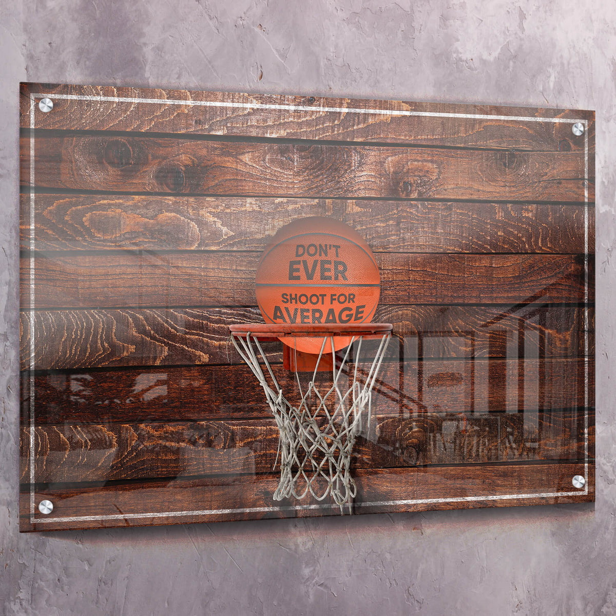 Don't Shoot for Average Motivational Wall Art, alternate view by Impaktiv