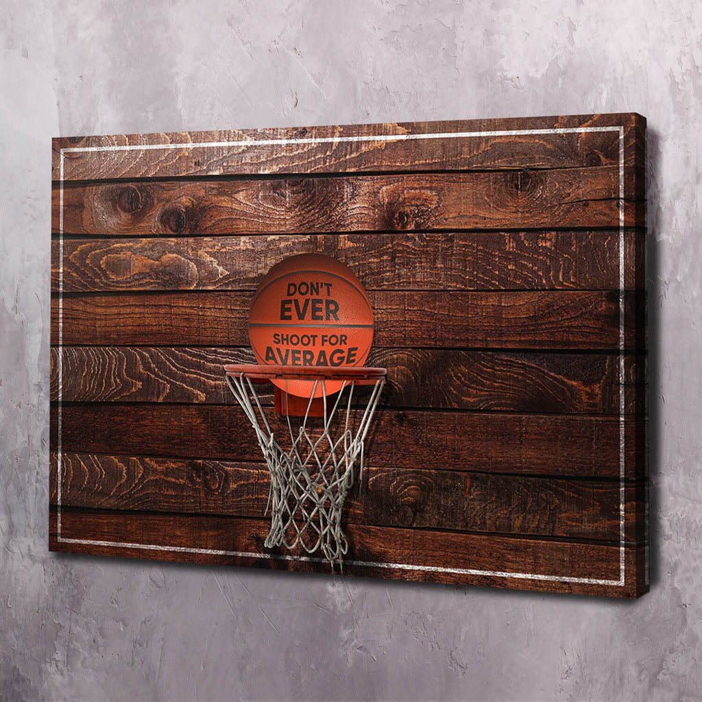 Don't Shoot for Average Motivational Wall Art, success motivational wall art by Impaktiv