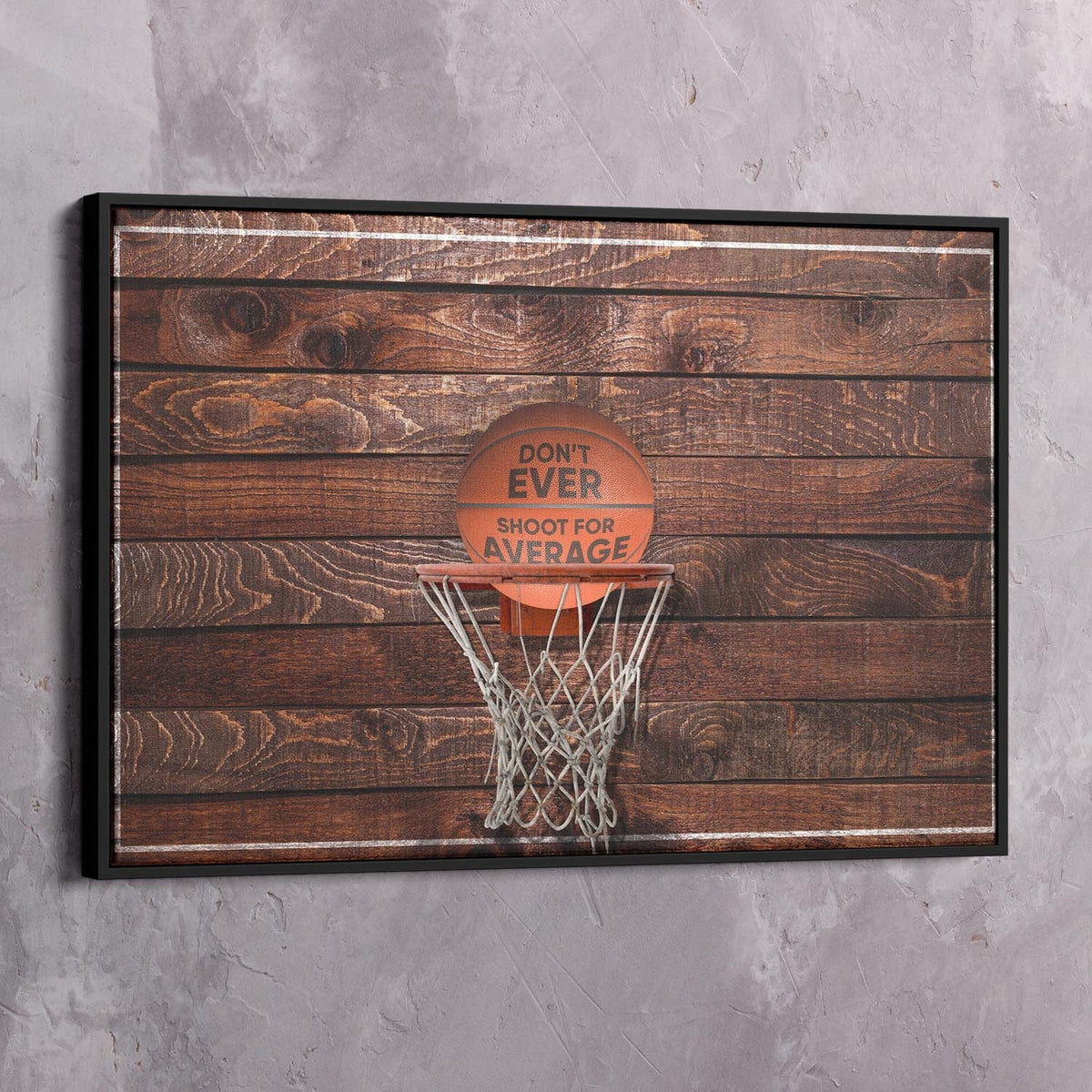 Don't Shoot for Average Motivational Wall Art, alternate view by Impaktiv