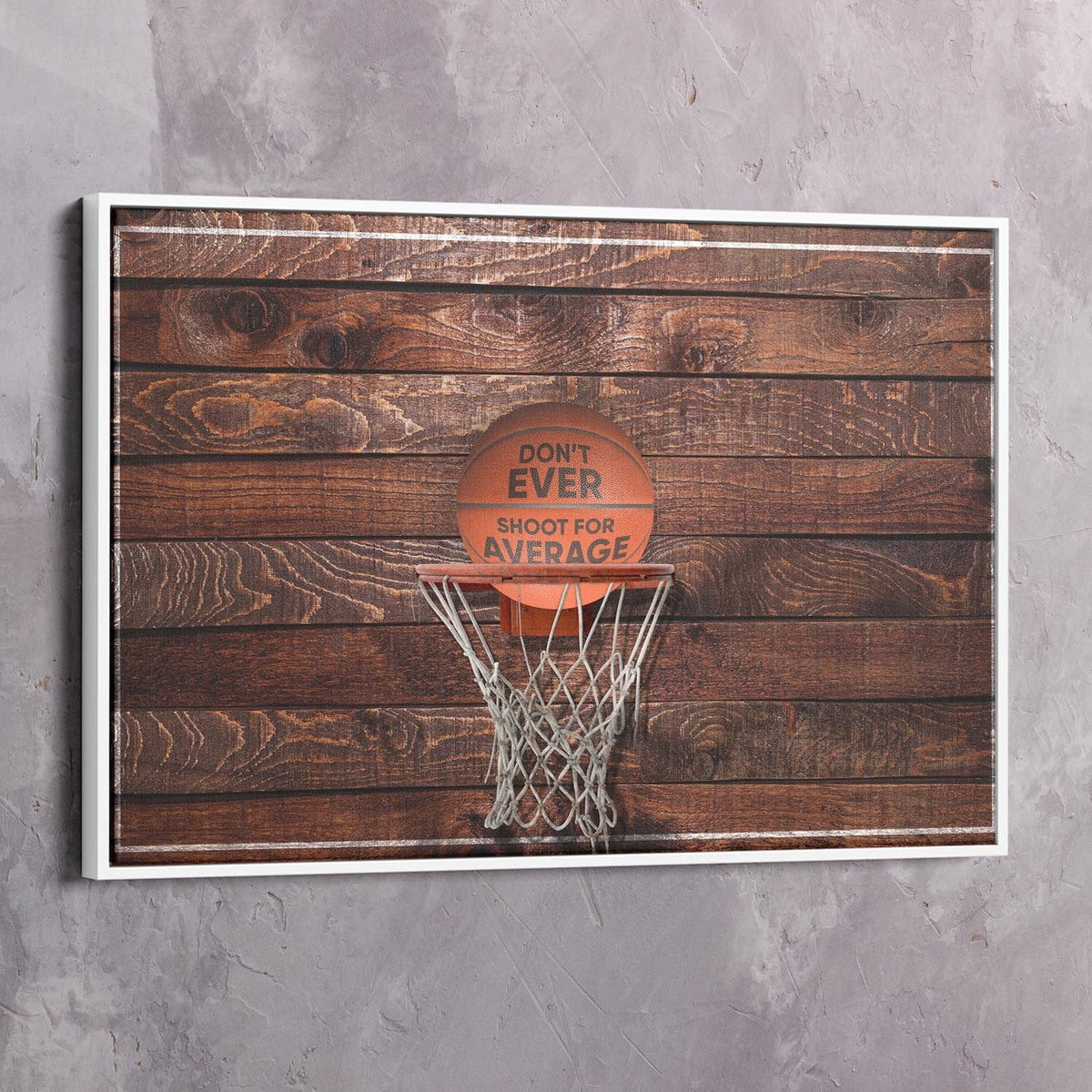 Don't Shoot for Average Motivational Wall Art, alternate view by Impaktiv