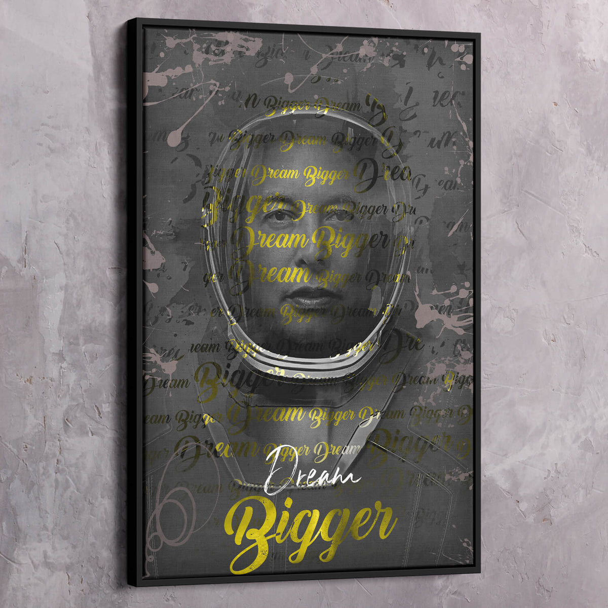 Elon Musk - Dream Bigger Entrepreneur Wall Art, alternate view by Impaktiv