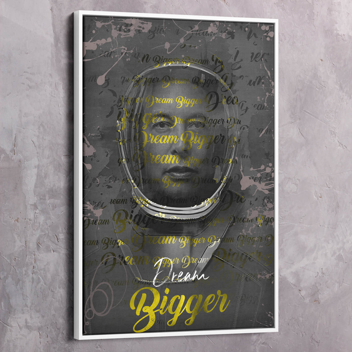 Elon Musk - Dream Bigger Entrepreneur Wall Art, alternate view by Impaktiv