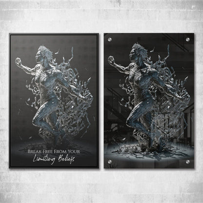 Empower Yourself: Breaking Free Wall Art | Impaktiv Exclusive Canvas Art Portrait