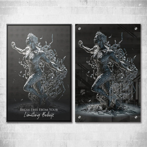 Break Free Limiting Beliefs Freedom Wall Art, freedom wall art by Impaktiv