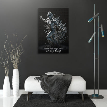Empower Yourself: Breaking Free Wall Art | Impaktiv Exclusive Canvas Art Portrait