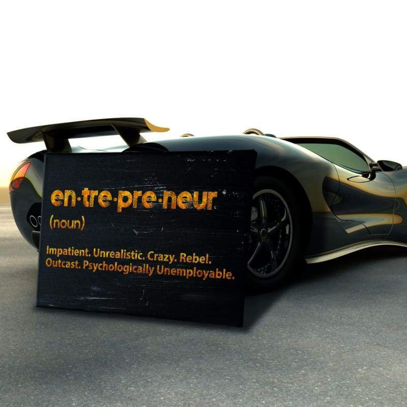 Entrepreneur Unemployable Wall Art, alternate artwork view by Impaktiv