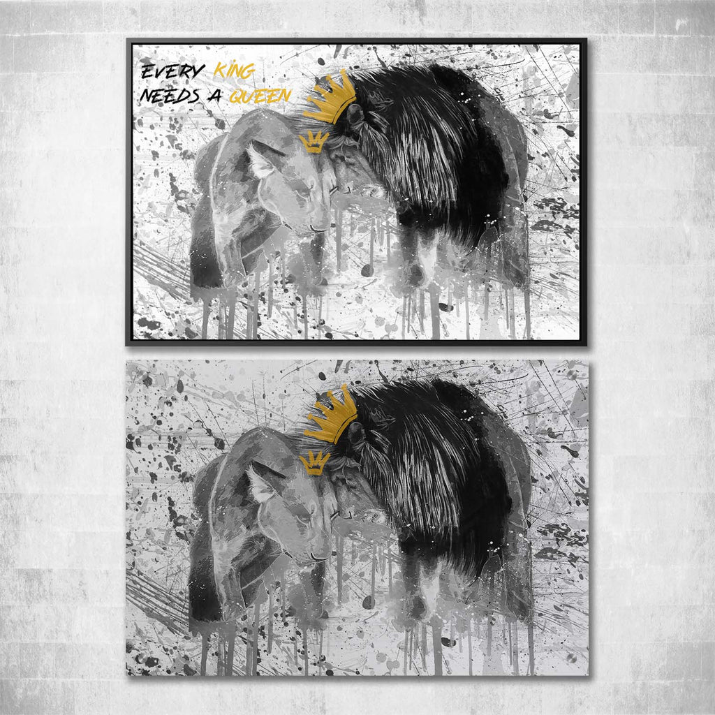Every King Needs A Queen Meaningful Wall Art, meaningful love wall art by Impaktiv