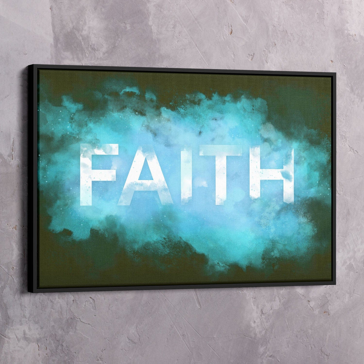 FAITH Smoke Christian Wall Art, alternate view by Impaktiv