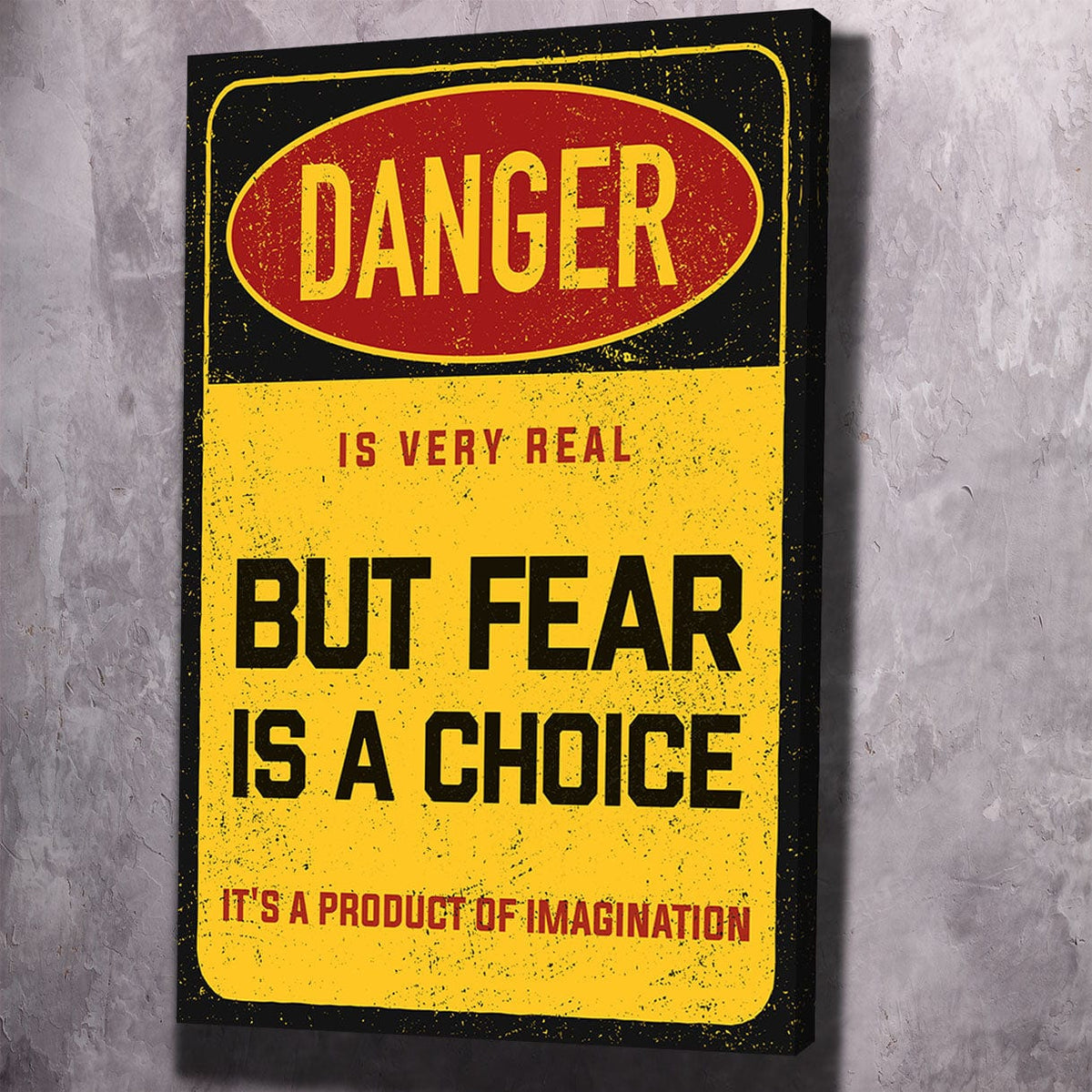 Fear is a Choice Motivational Wall Art, courage wall art by Impaktiv