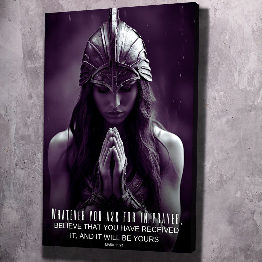 Female Warrior - Believe You Have Received It - Mark 11:24 Wall Art, Christian inspirational wall art by Impaktiv
