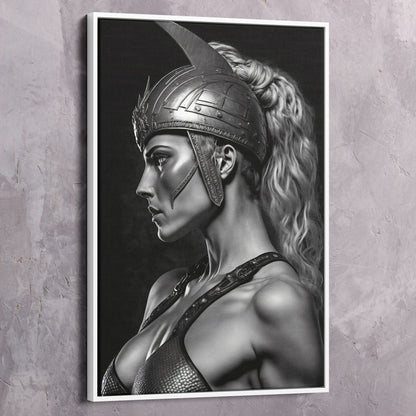 Female Warrior - You���������ll Never Win Your War Quote Wall Art | Inspirational Wall Art Motivational Wall Art Quotes Office Art | Impaktiv Exclusive Canvas Art Portrait
