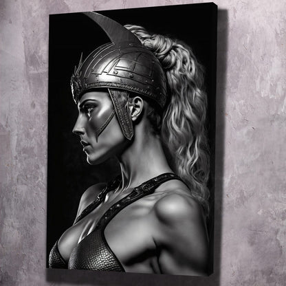 Female Warrior - You���������ll Never Win Your War Quote Wall Art | Inspirational Wall Art Motivational Wall Art Quotes Office Art | Impaktiv Exclusive Canvas Art Portrait