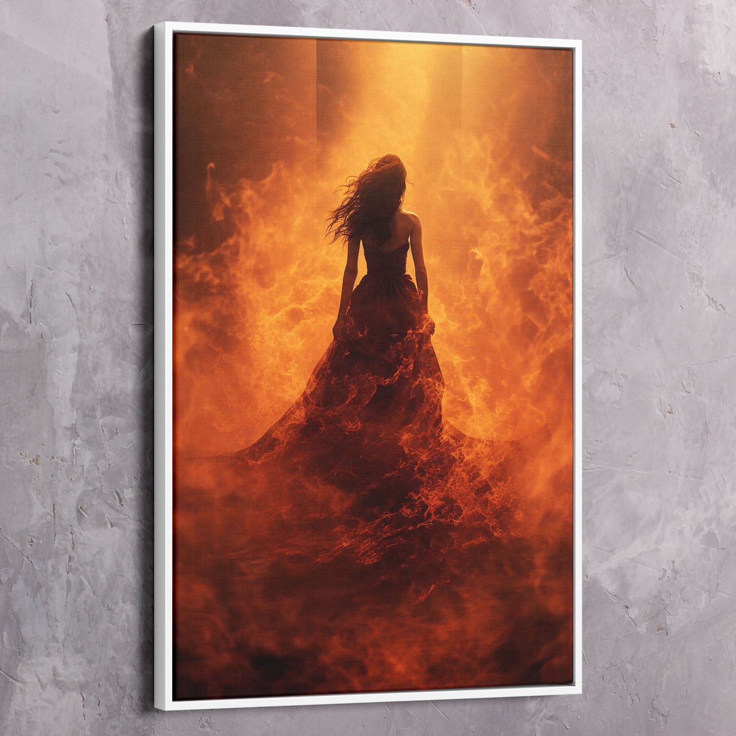 Flames of Regret - Person Could Have Become Quote Wall Art | Inspirational Wall Art Motivational Wall Art Quotes Office Art | Impaktiv Exclusive Canvas Art Portrait