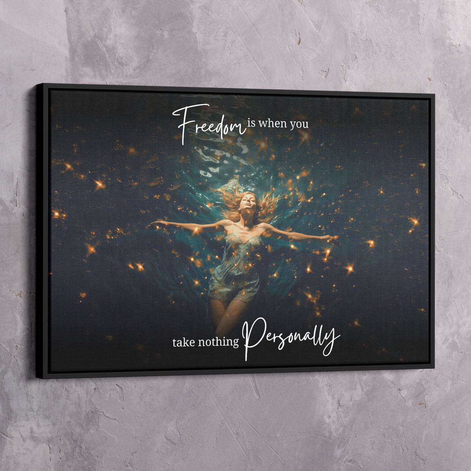 Freedom is when you take nothing personally Wall Art | Inspirational Wall Art Motivational Wall Art Quotes Office Art | Impaktiv Exclusive Canvas Art Landscape