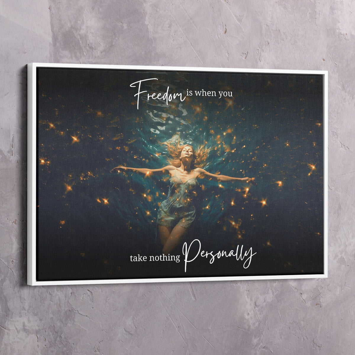Freedom is when you take nothing personally Wall Art, alternate view by Impaktiv