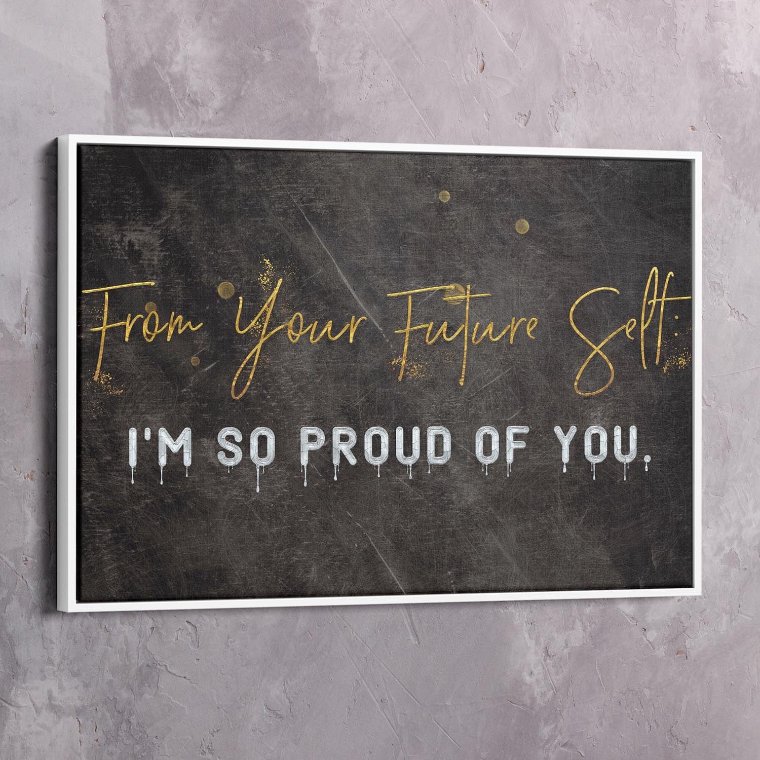 From Your Future Self Wall Art | Inspirational Wall Art Motivational Wall Art Quotes Office Art | Impaktiv Exclusive Canvas Art Landscape