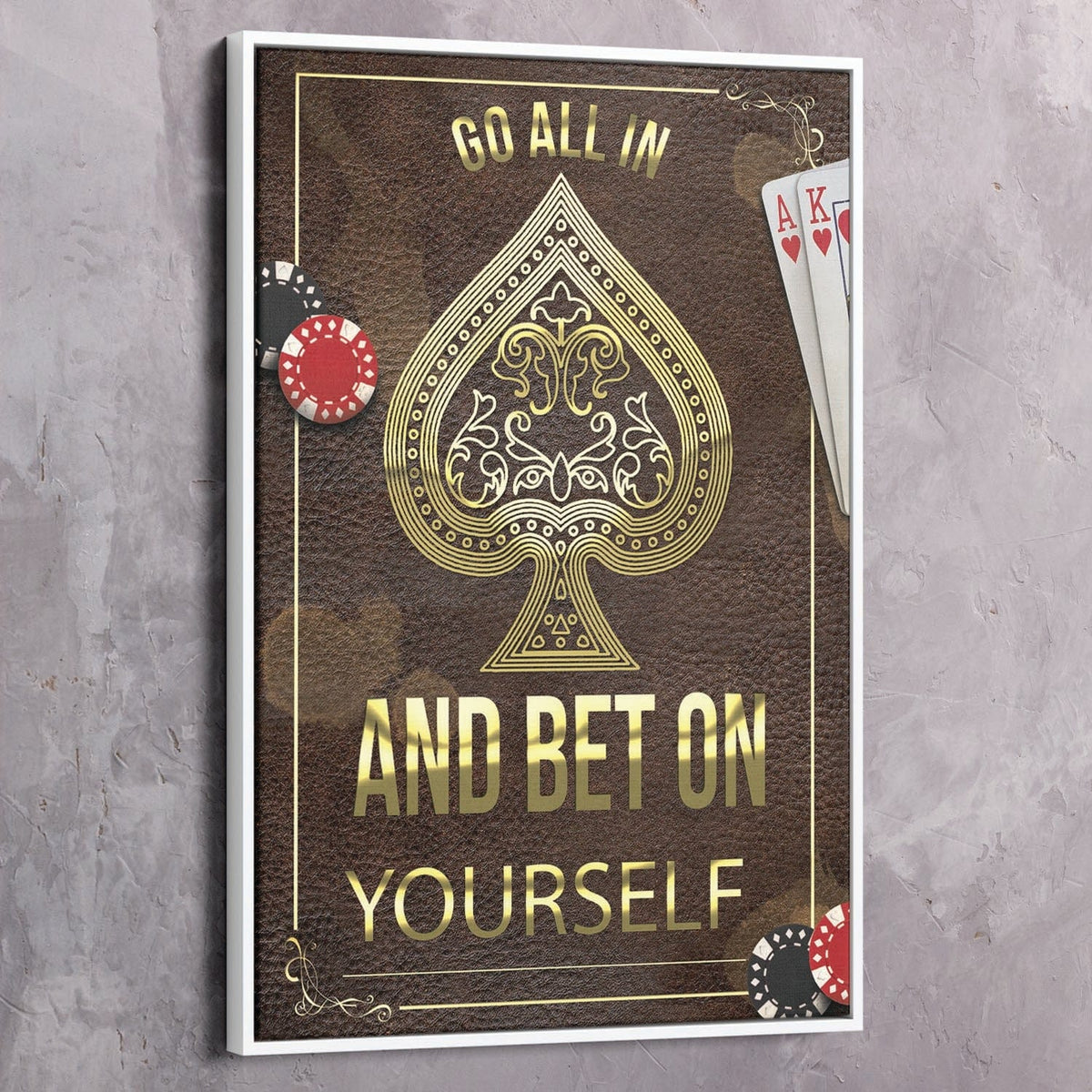 Go All-In Motivational Wall Art, alternate view by Impaktiv