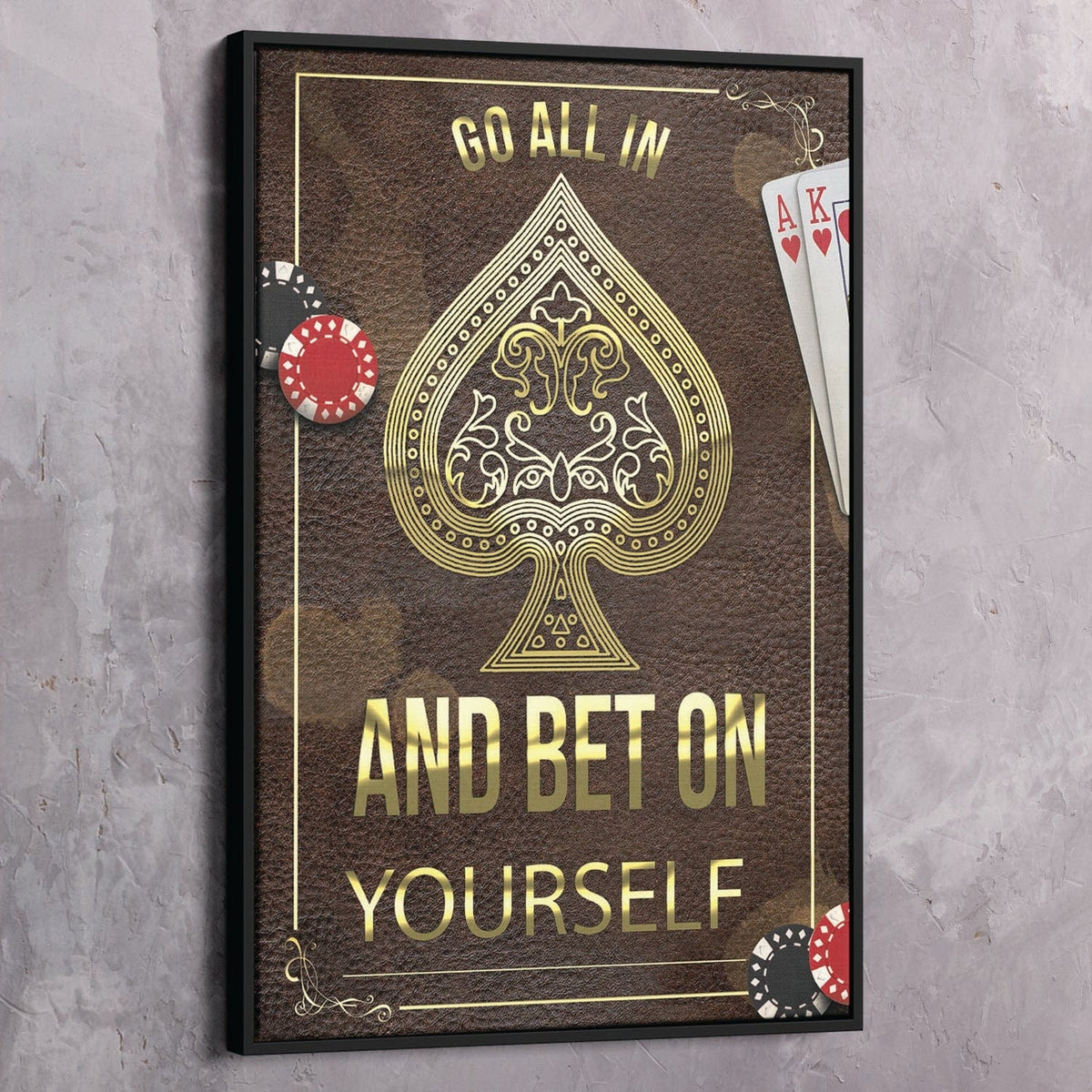 Go All-In Motivational Wall Art, alternate view by Impaktiv