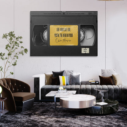 Hero In Own Movie Wall Art | Inspirational Wall Art Motivational Wall Art Quotes Office Art | Impaktiv Exclusive Canvas Art Landscape