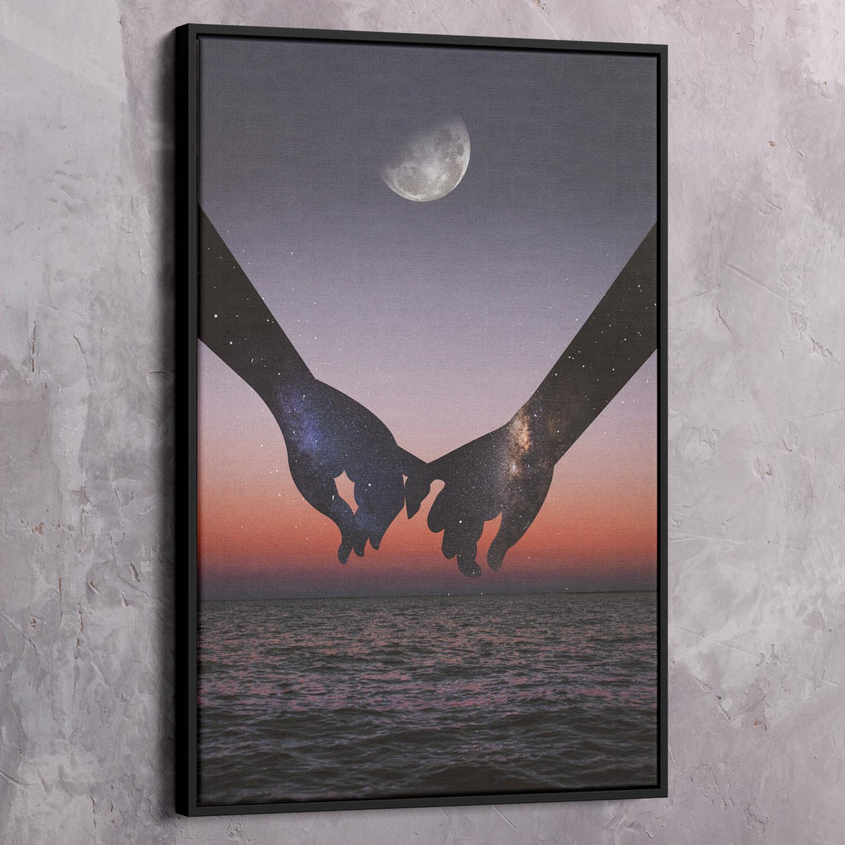 Holding Hands Stars Meaningful Wall Art, alternate artwork view by Impaktiv