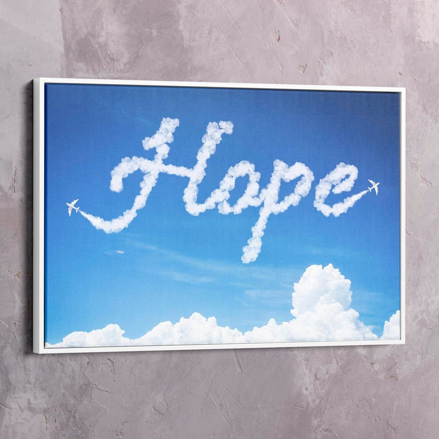 Hope Clouds Wall Art | Inspirational Wall Art Motivational Wall Art Quotes Office Art | Impaktiv Exclusive Canvas Art Landscape