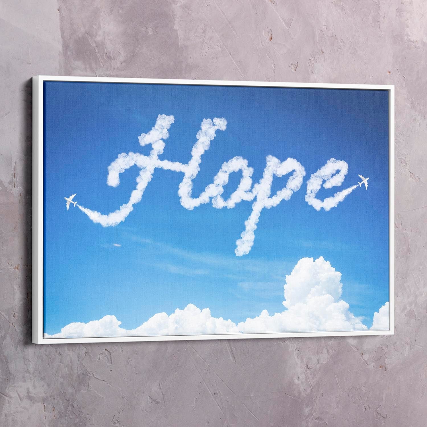 Hope Clouds Wall Art | Inspirational Wall Art Motivational Wall Art Quotes Office Art | Impaktiv Exclusive Canvas Art Landscape