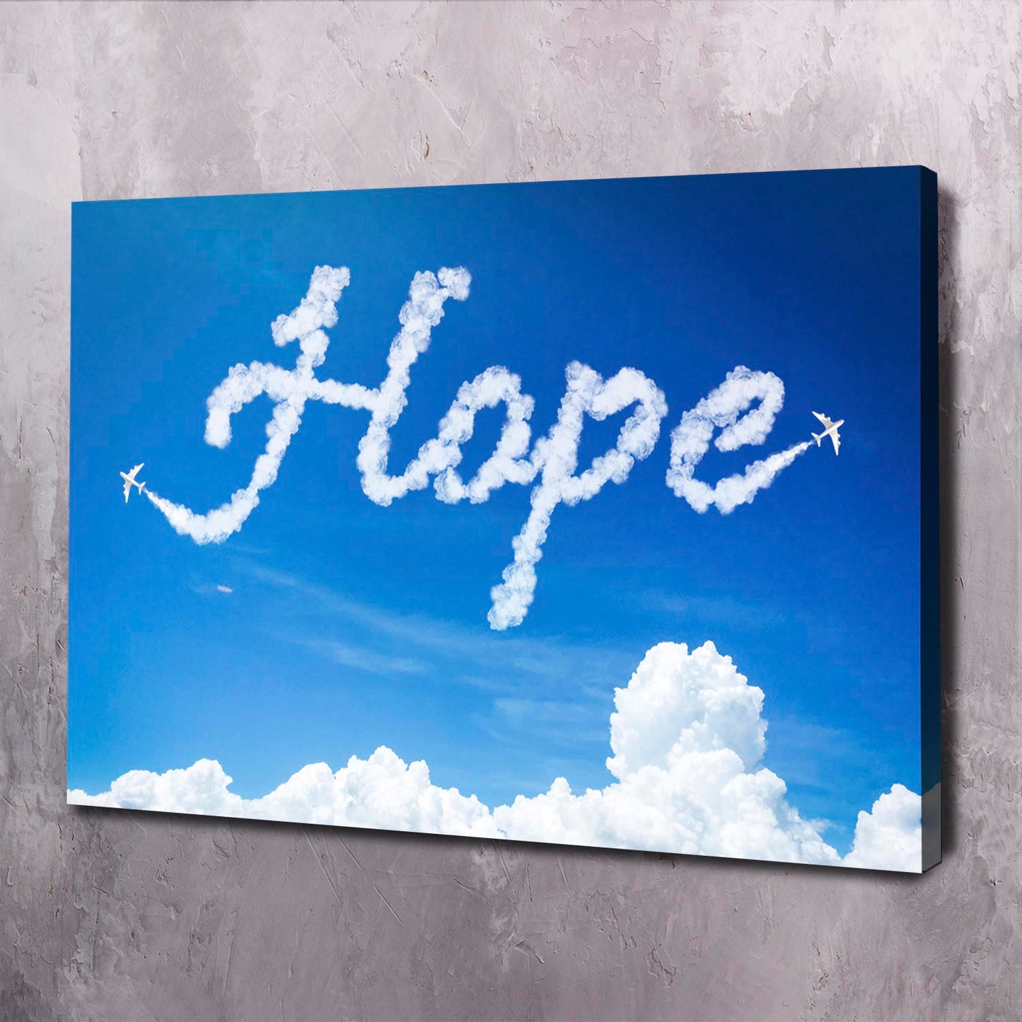 Hope Clouds Wall Art | Inspirational Wall Art Motivational Wall Art Quotes Office Art | Impaktiv Exclusive Canvas Art Landscape