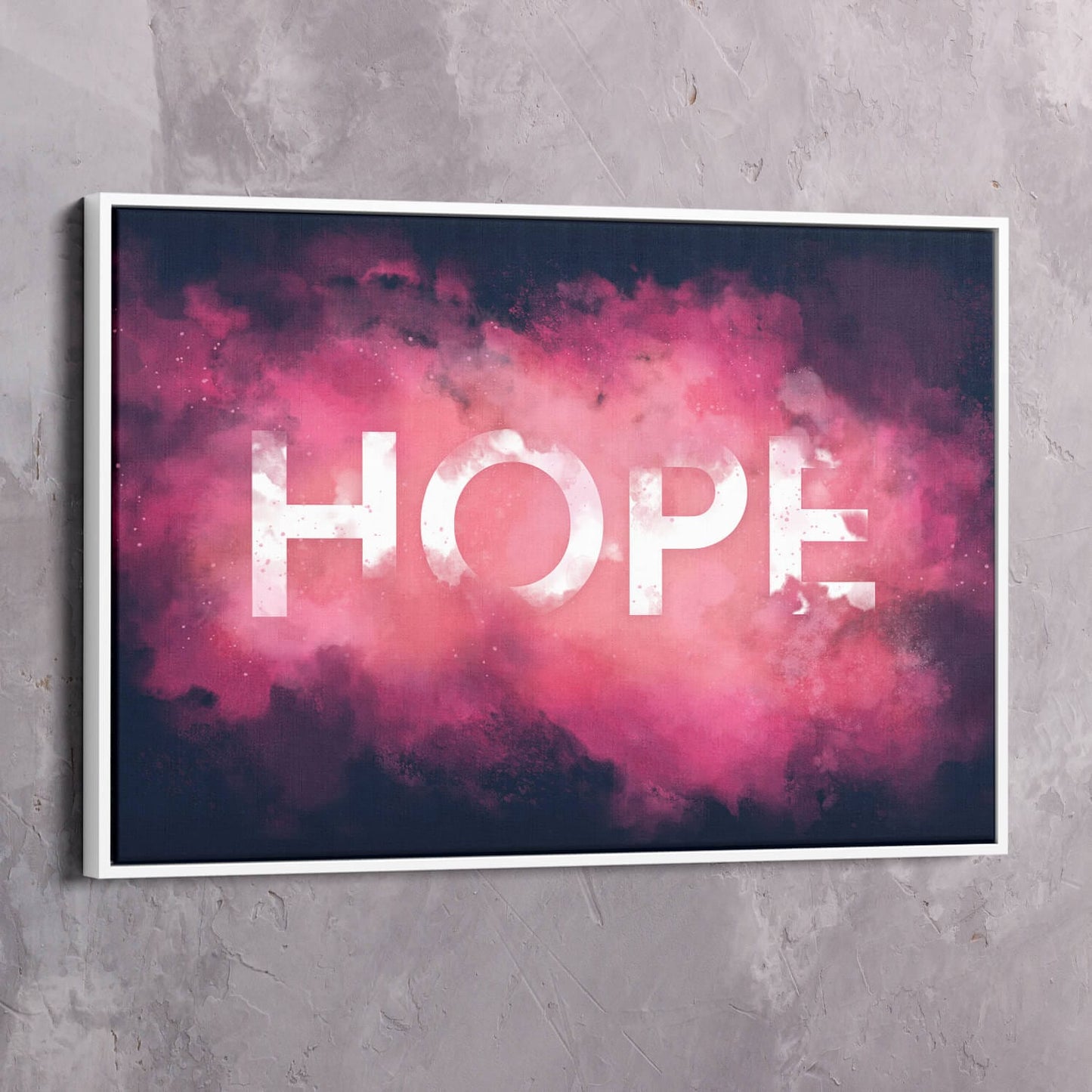 HOPE Smoke Wall Art | Inspirational Wall Art Motivational Wall Art Quotes Office Art | Impaktiv Exclusive Canvas Art Landscape