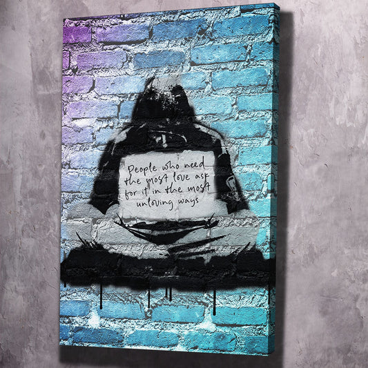 Hurt People Hurt People Wall Art | Inspirational Wall Art Motivational Wall Art Quotes Office Art | Impaktiv Exclusive Canvas Art Portrait