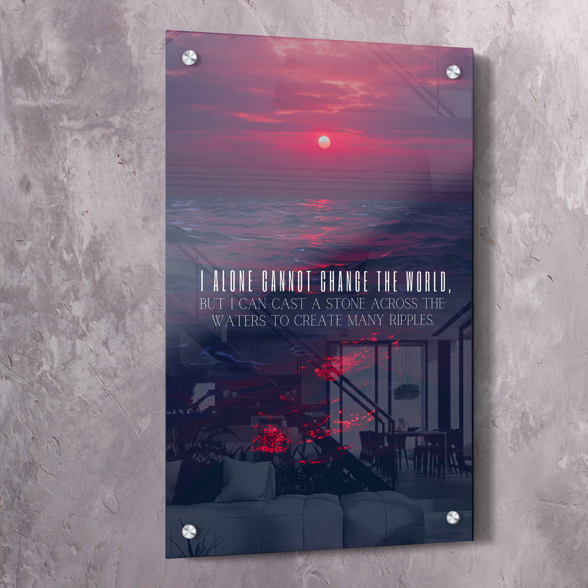 I alone cannot change the world - Mother Teresa Wall Art, alternate view by Impaktiv