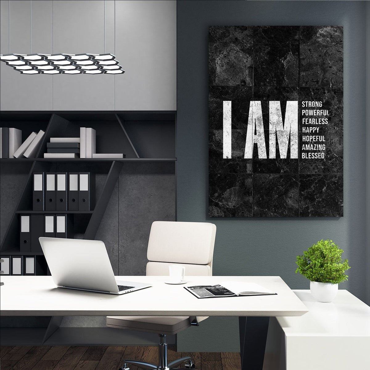 I AM Strong, Powerful, Fearless, Happy, Hopeful, Amazing, Blessed, alternate view by Impaktiv