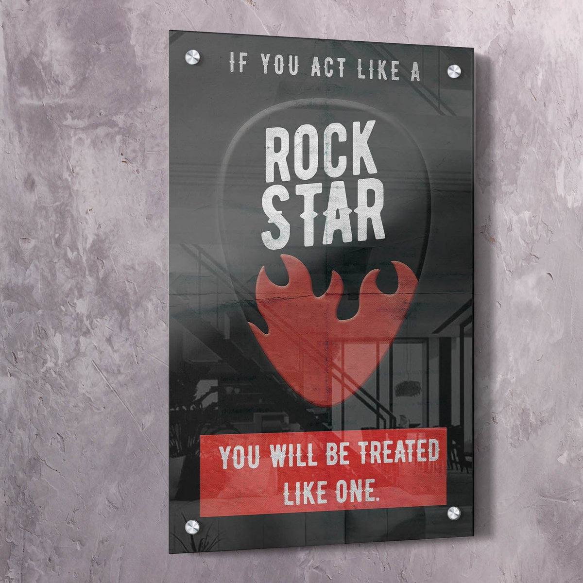 If You Act Like A Rock Star Motivational Wall Art, alternate view by Impaktiv