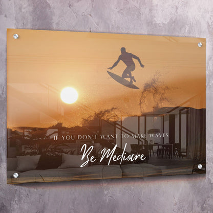 If You Don���������t Want to Make Waves Be Mediocre - TD Jakes Quote Wall Art | Inspirational Wall Art Motivational Wall Art Quotes Office Art | Impaktiv Exclusive Canvas Art Landscape