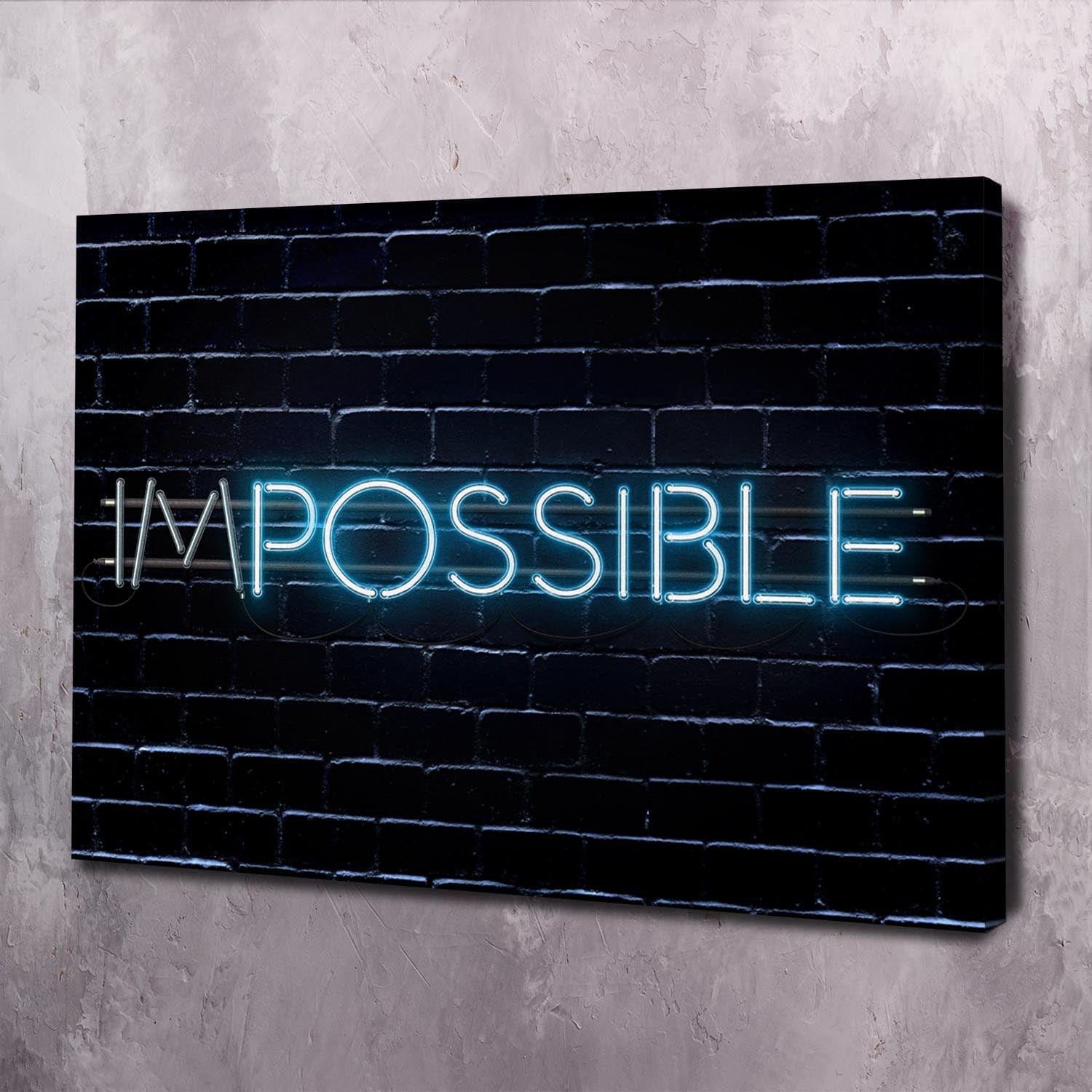 Impossible 2 Wall Art | Inspirational Wall Art Motivational Wall Art Quotes Office Art | Impaktiv Exclusive Canvas Art Landscape