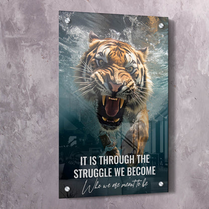 It is Through the Struggle Wall Art | Inspirational Wall Art Motivational Wall Art Quotes Office Art | Impaktiv Exclusive Canvas Art Portrait