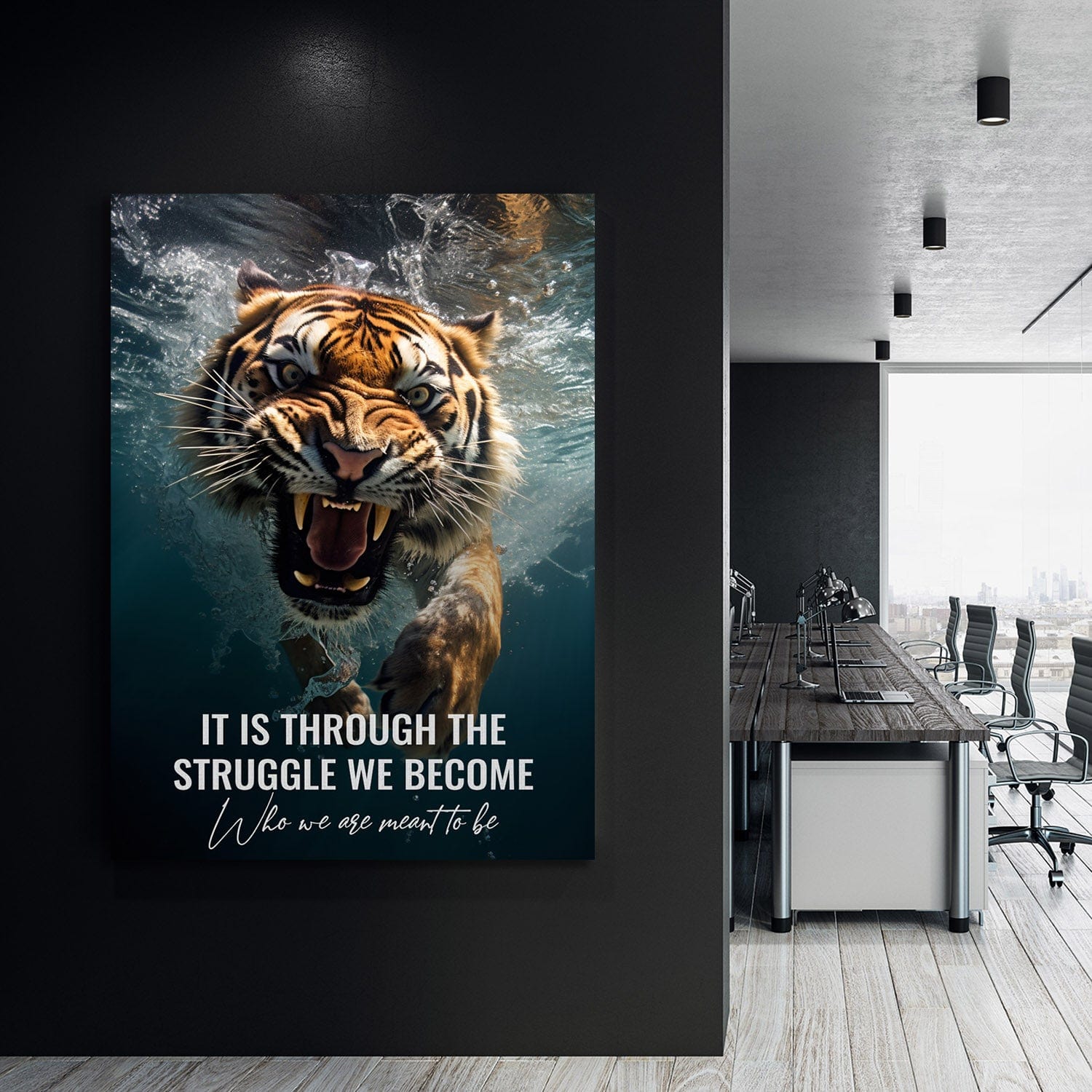It is Through the Struggle Wall Art | Inspirational Wall Art Motivational Wall Art Quotes Office Art | Impaktiv Exclusive Canvas Art Portrait
