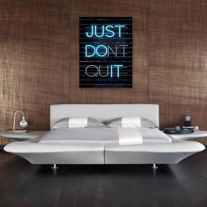 Just Don't Quit Wall Art | Inspirational Wall Art Motivational Wall Art Quotes Office Art | Impaktiv Exclusive Canvas Art Portrait