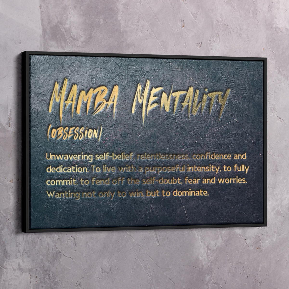 Mamba Mentality Obsession - Kobe Bryant Inspired Wall Art, alternate artwork view by Impaktiv