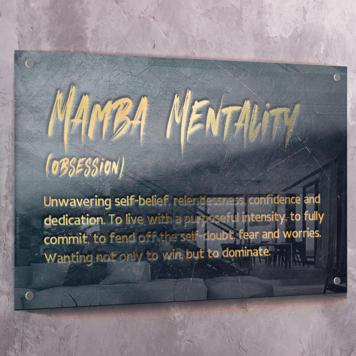 Mamba Mentality Obsession - Kobe Bryant Inspired Wall Art, alternate view by Impaktiv