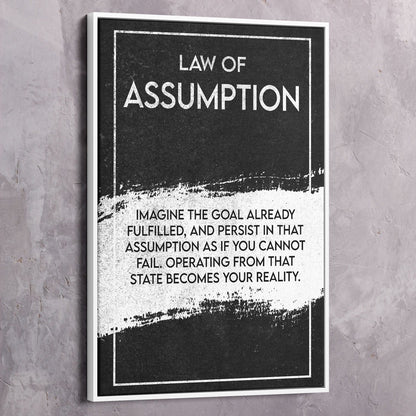 Law of Assumption - Neville Goddard Inspired Wall Art | Inspirational Wall Art Motivational Wall Art Quotes Office Art | Impaktiv Exclusive Canvas Art Portrait