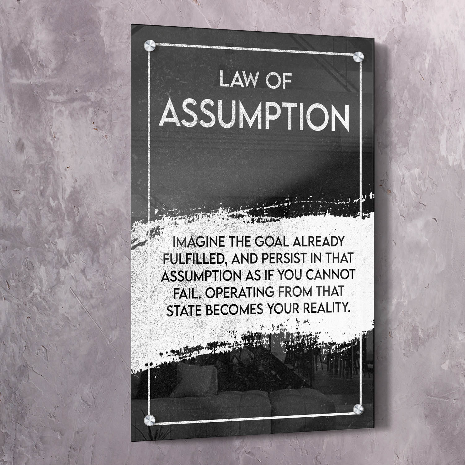 Law of Assumption - Neville Goddard Inspired Wall Art | Inspirational Wall Art Motivational Wall Art Quotes Office Art | Impaktiv Exclusive Canvas Art Portrait