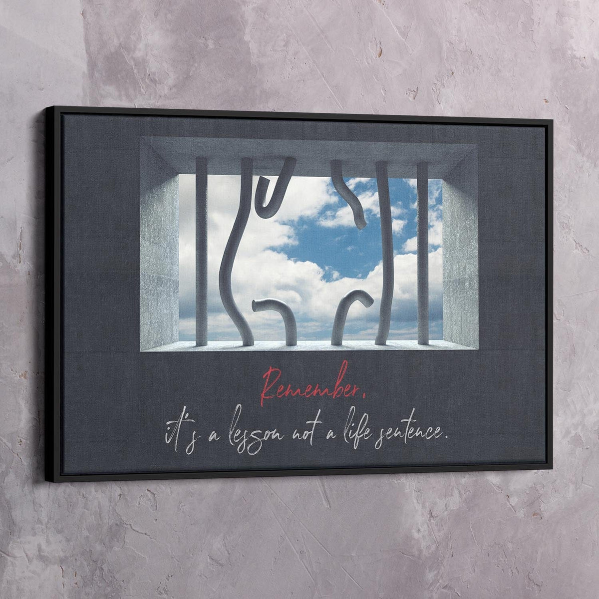 Lesson Not Life Sentence Freedom Wall Art, alternate view by Impaktiv