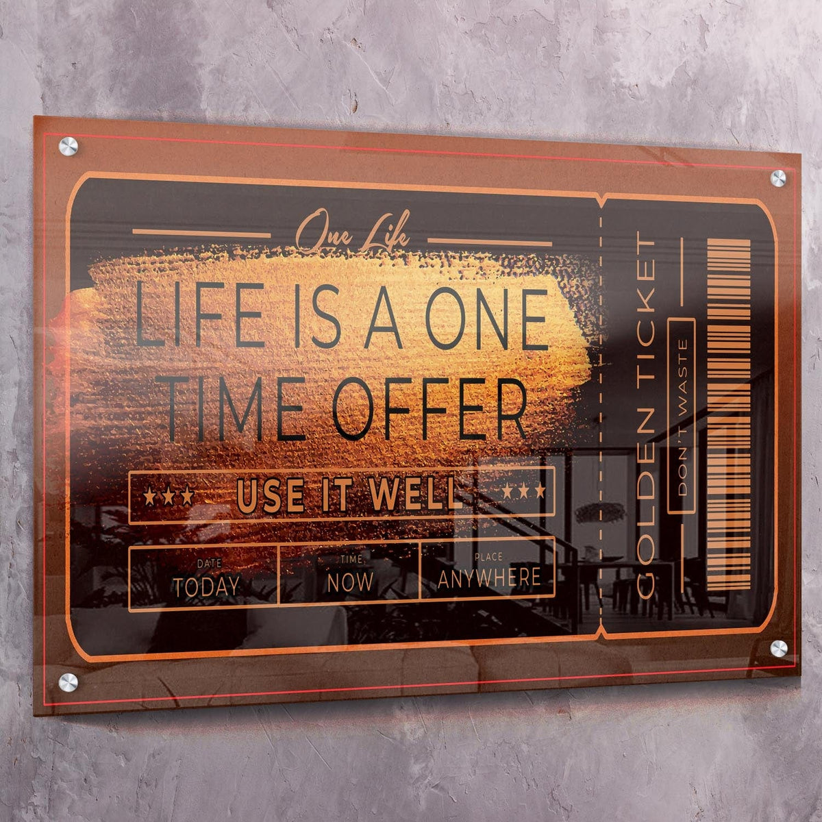 Life Offer Motivational Wall Art, alternate view by Impaktiv